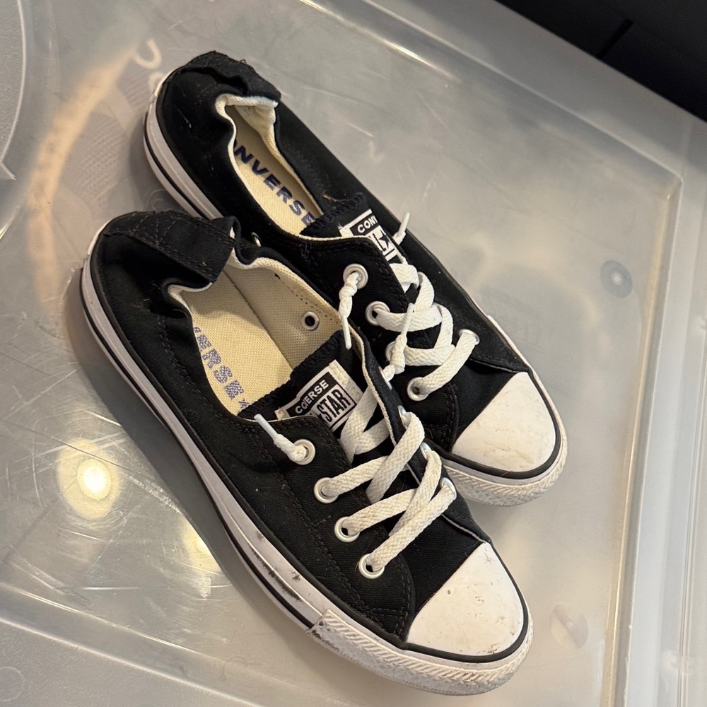 Converse Black and White Low-Top Sneakers
